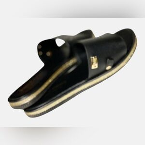 Black Juicy Couture Yummy Slide Sandals With Gold-Accented Sole  Size 7M
